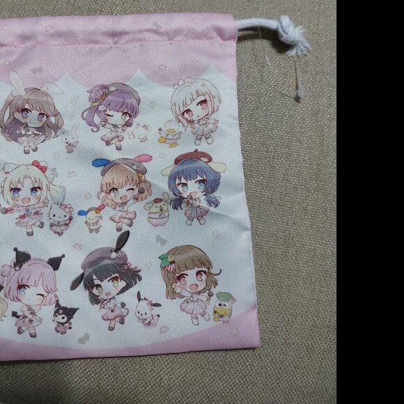 Hasu No Sora Jogakuin School Idol Club Cute Small Mini Drawstring Bag Sanrio - Picture 6 of 6